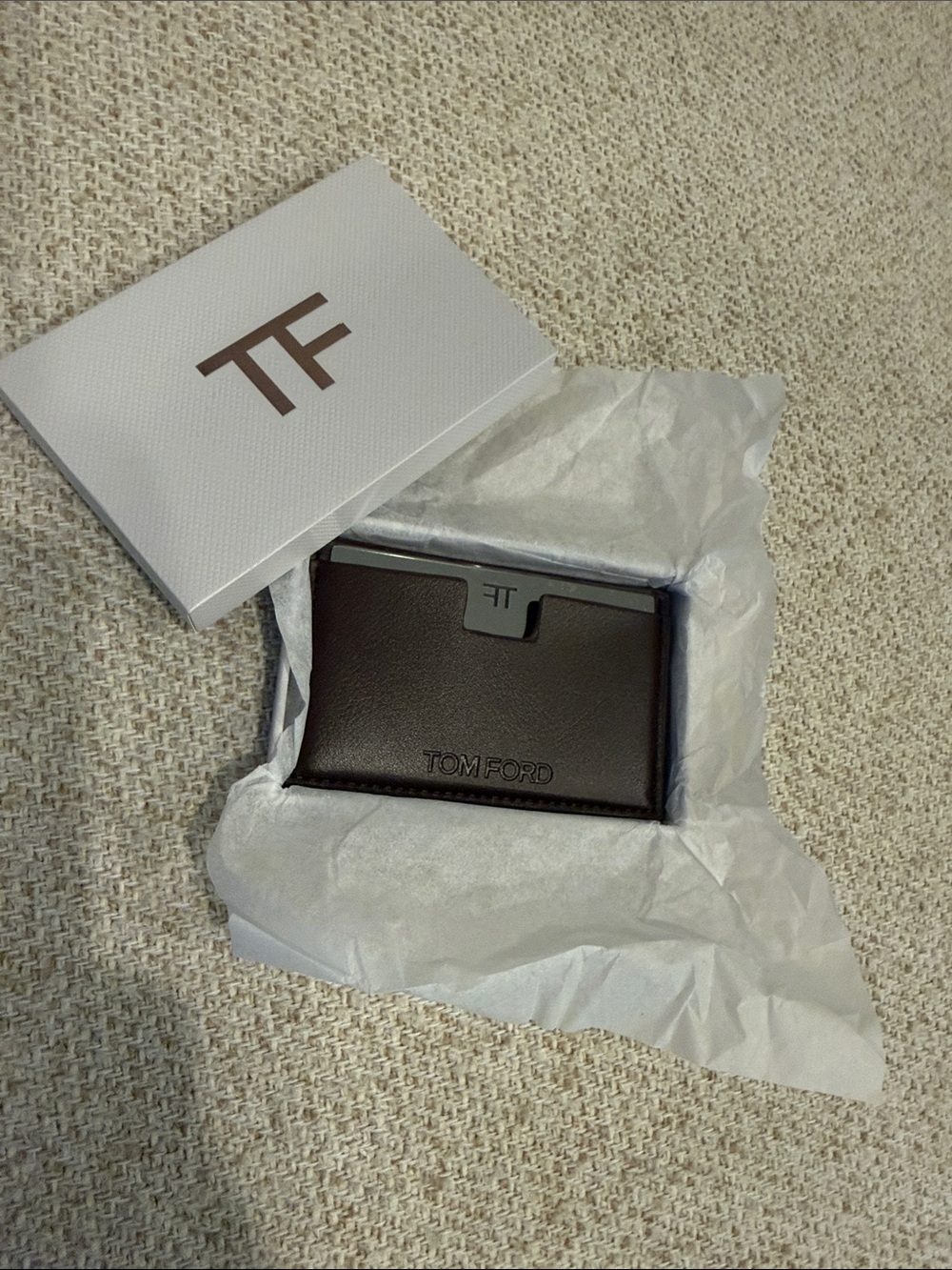 Tom Ford Brown Pocket Mirror with Case New in Box